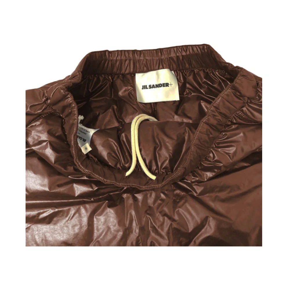 Jil Sander Nylon Puffer Rok met Dons Brown Dames
