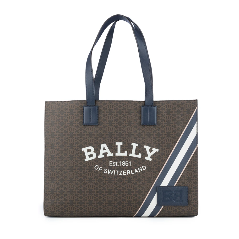 Bally Logo Bedrukte Tote Bag Brown Dames