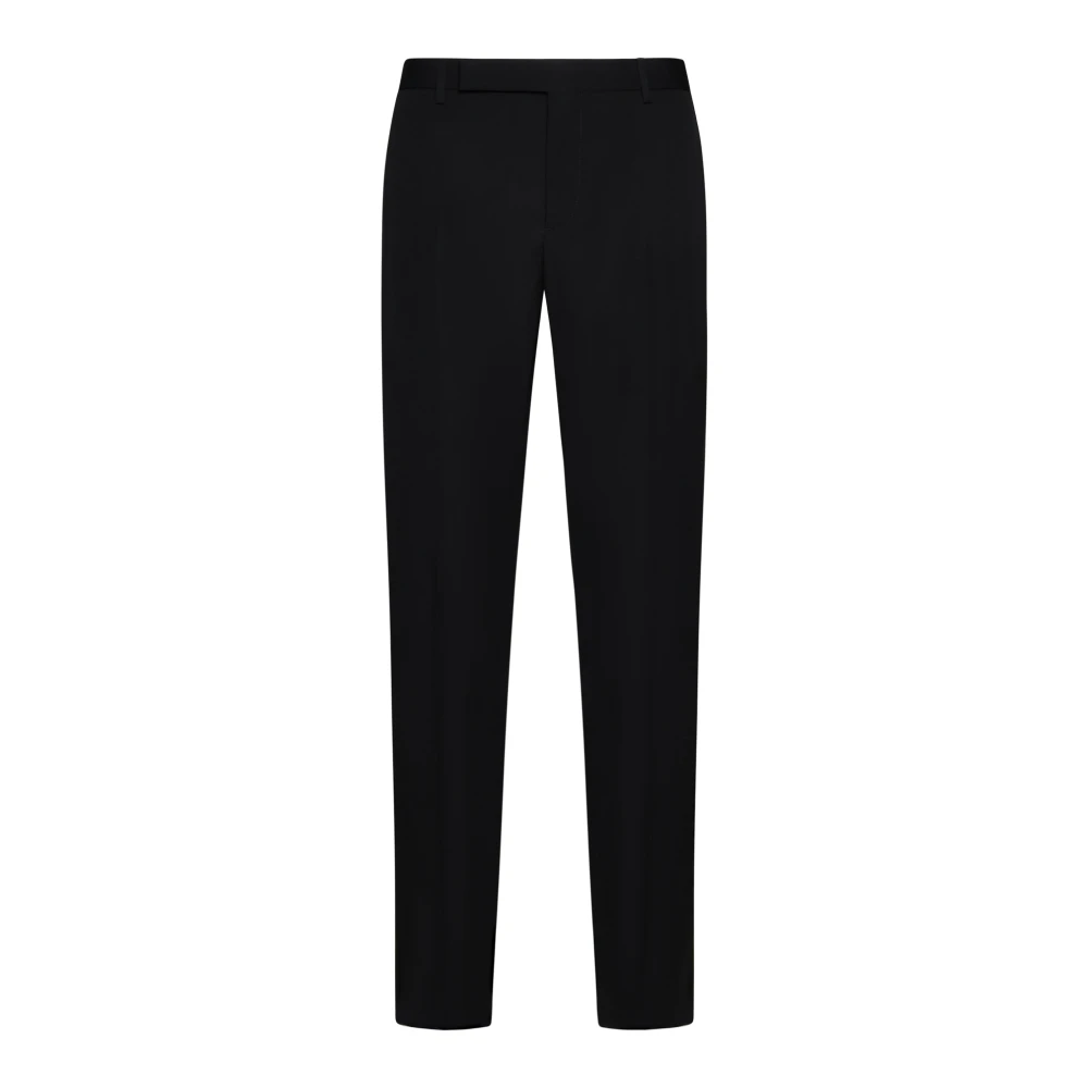 Saint Laurent Zwarte wollen tailored broek Black Heren