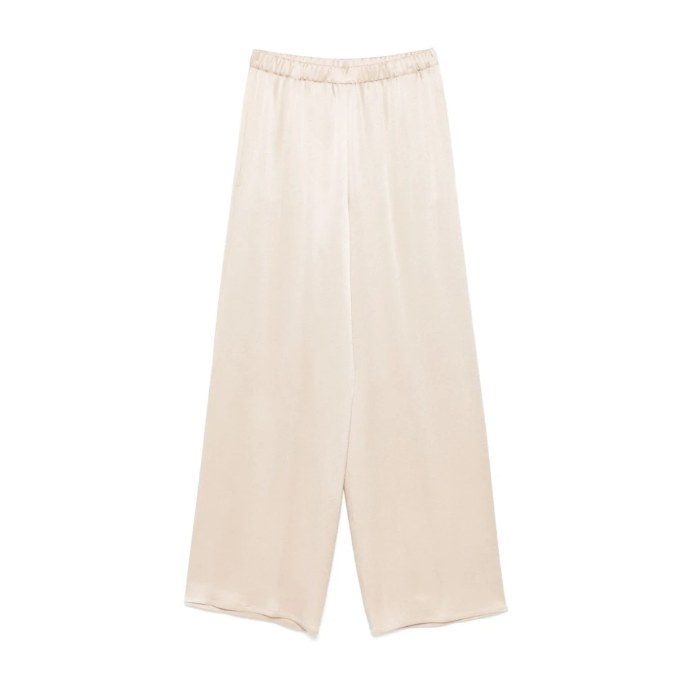 Antonelli Firenze Beige Broek met Elastische Tailleband en Zakken Beige Dames