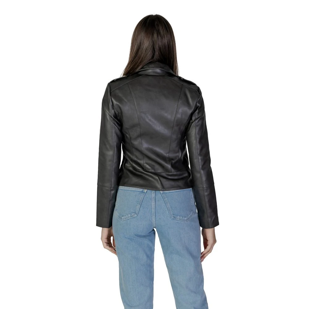 Only Zwarte Polyester Jas & Mantel Collectie Black Dames