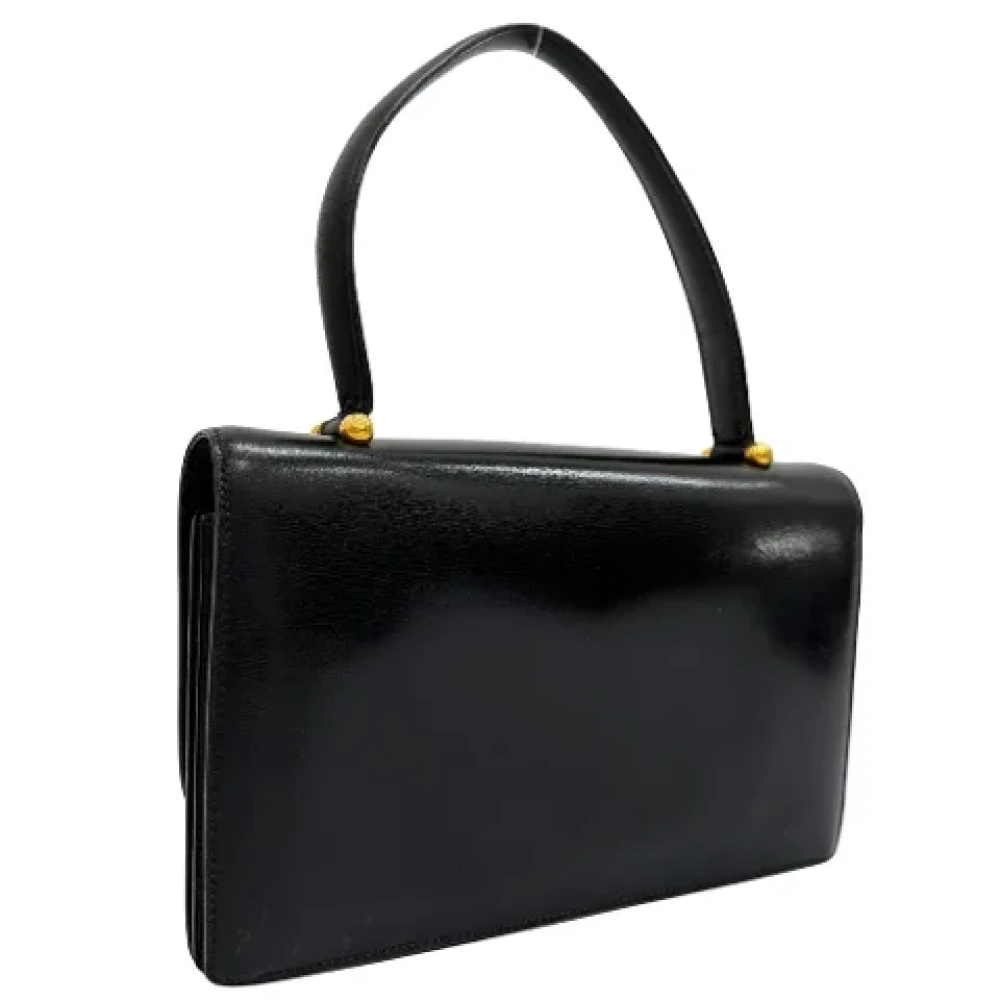 Hermès Vintage Pre-owned Leather handbags Black Dames