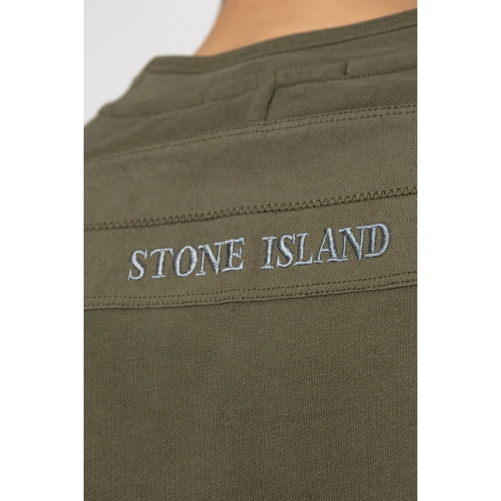 Stone Island Sweatshirt met Logo Green Heren