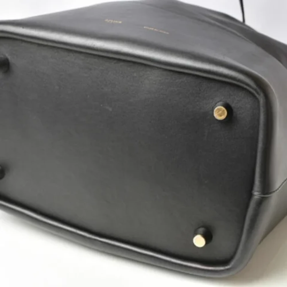 Celine Vintage Tweedehands Zwarte Leren Celine Tas Black Dames