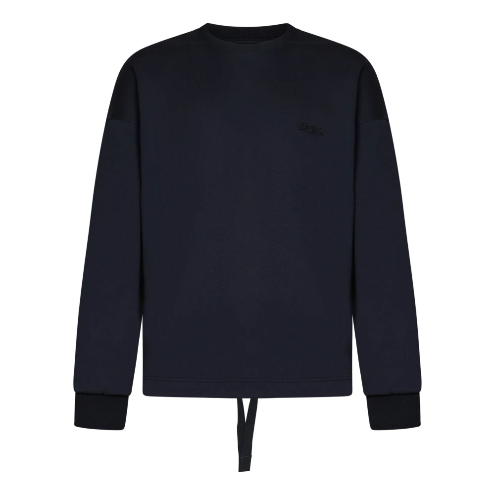 Blå Sweatshirt Aw24 Avslappet Stil