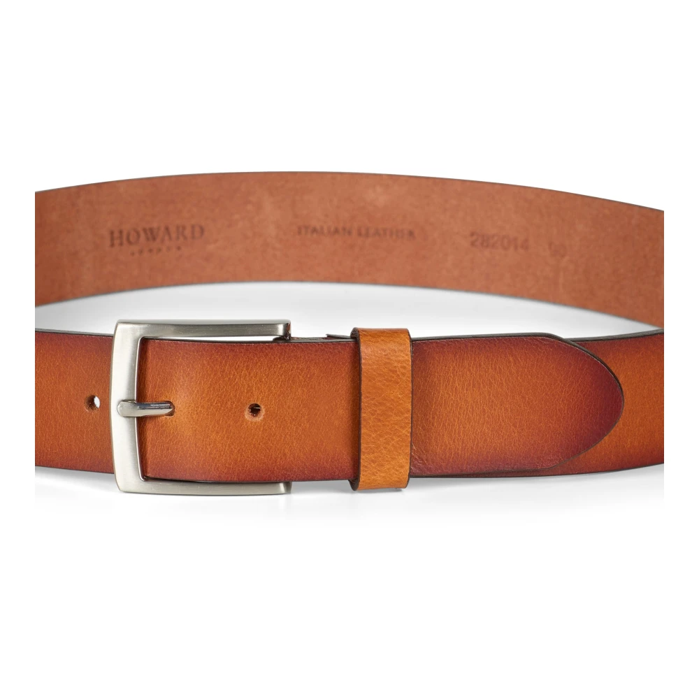 Howard London Alexis Bruin Leren Riem Brown Heren