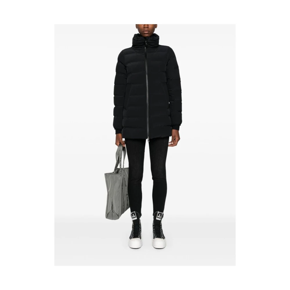 Herno Navy Blue Gewatteerd Waterdicht Jack Blue Dames