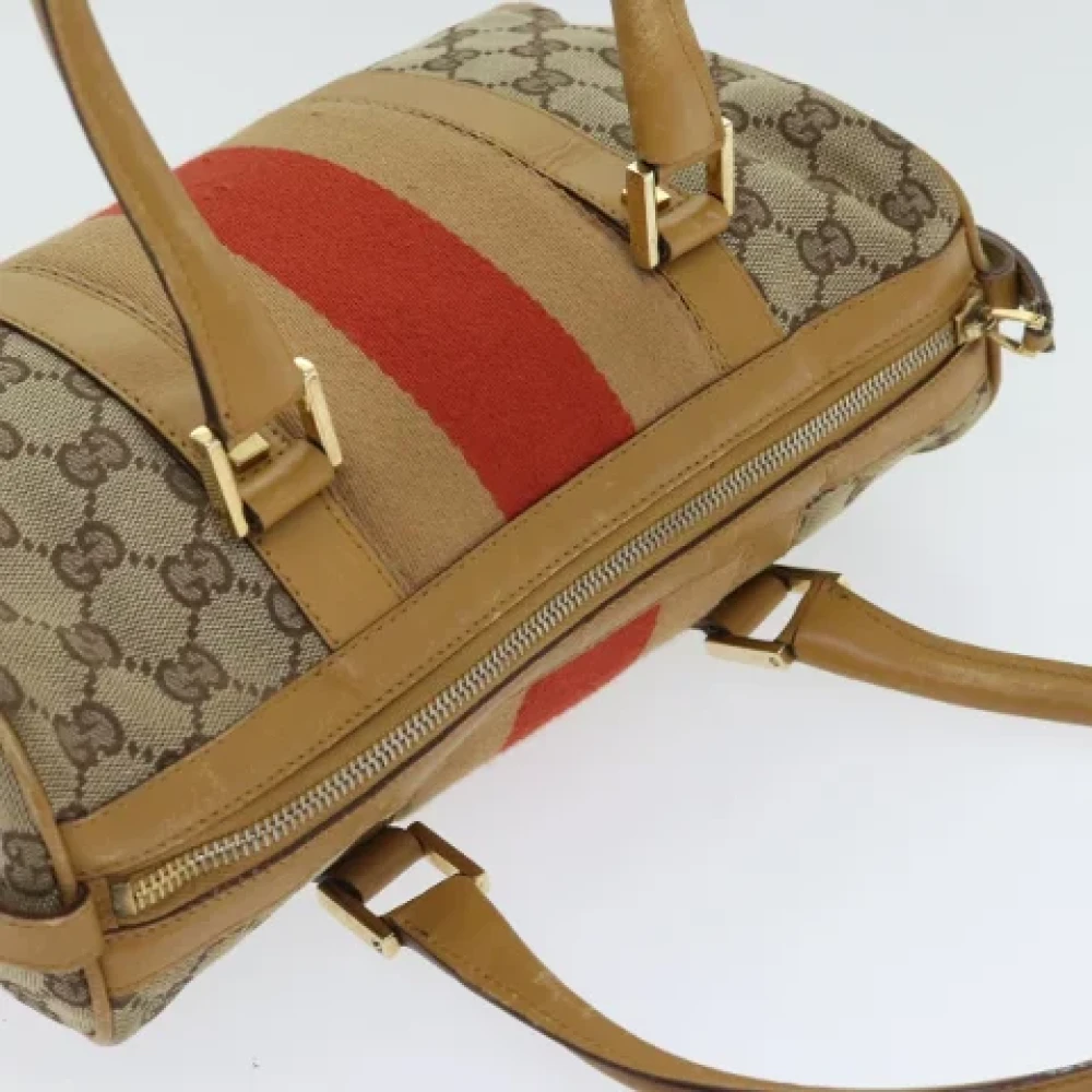Gucci Vintage Pre-owned Canvas gucci-bags Beige Dames