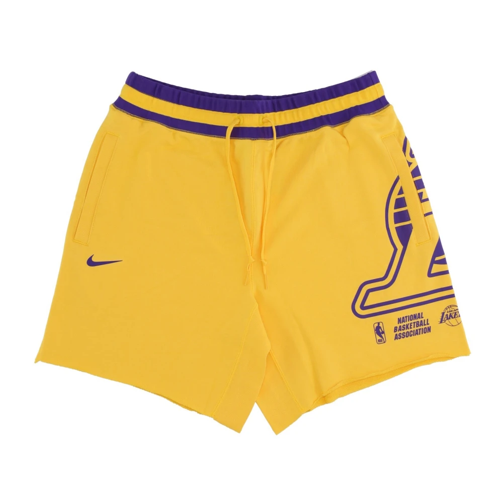 Nike NBA Fleece Shorts Courtside Yellow, Herr