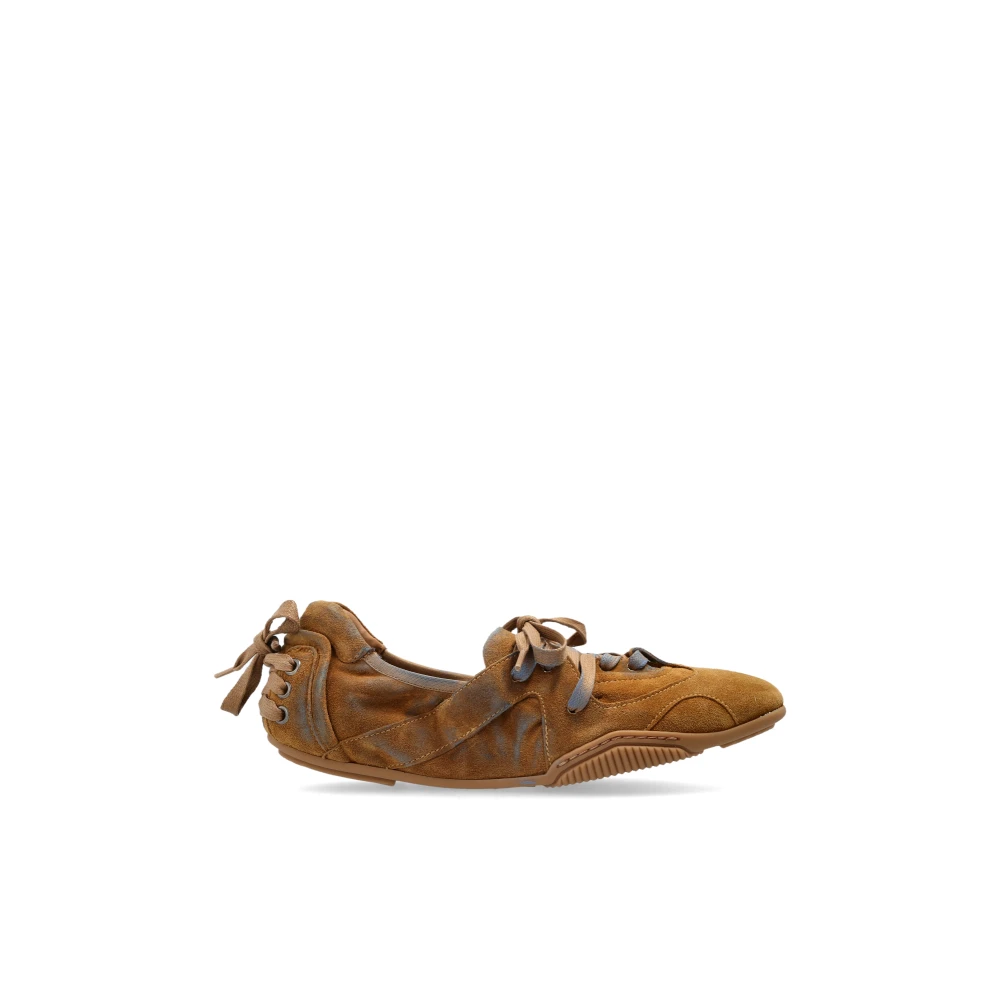 Acne Studios Suede Schoenen met Veters Dames Schoenen Bruin