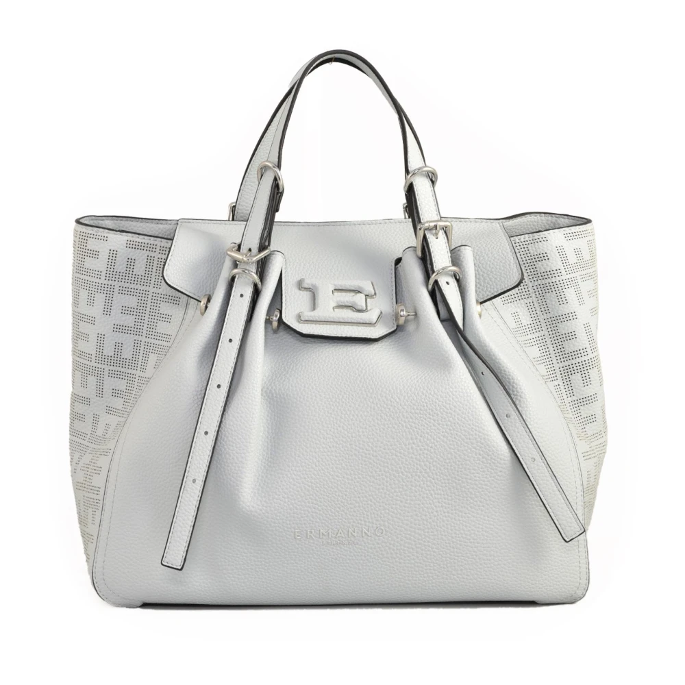 Ermanno Scervino Geperforeerde Tote Tas met Magneetsluiting Blue Dames