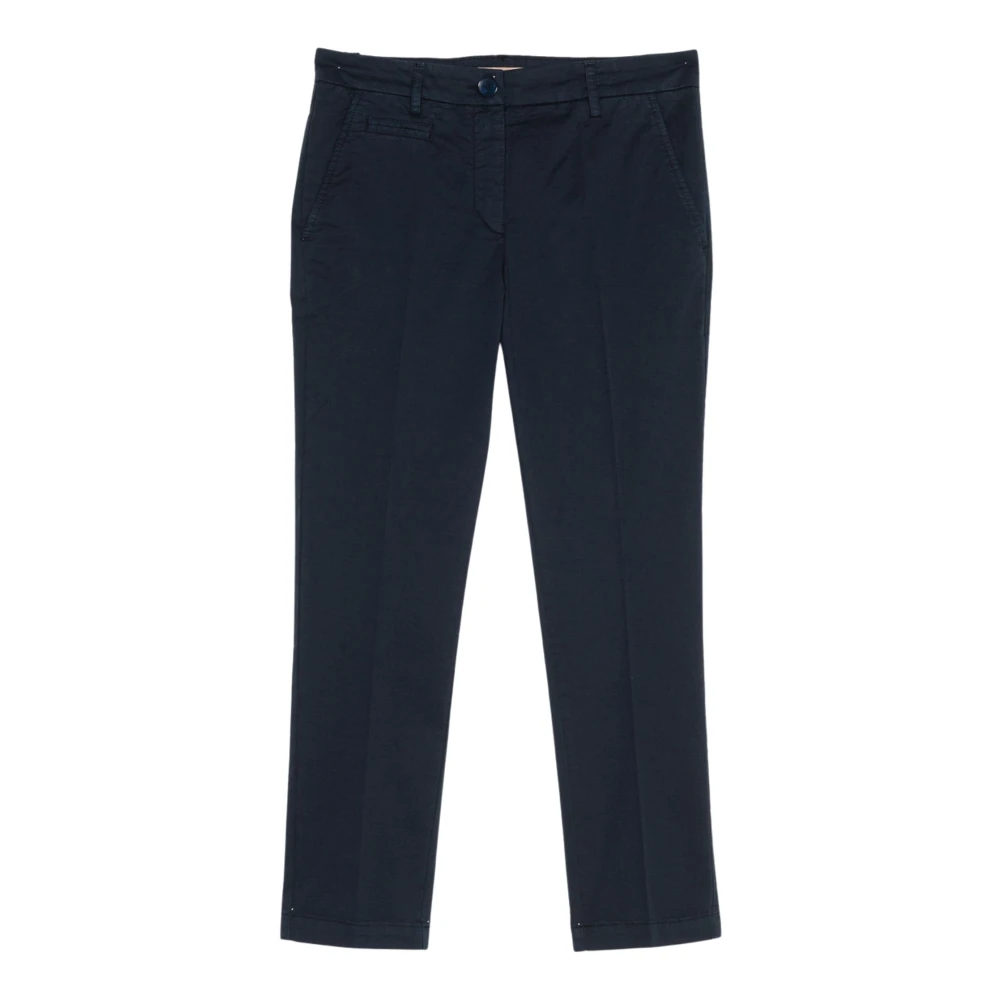 Twinset Blauwe Cropped Chino Broek Blue Dames