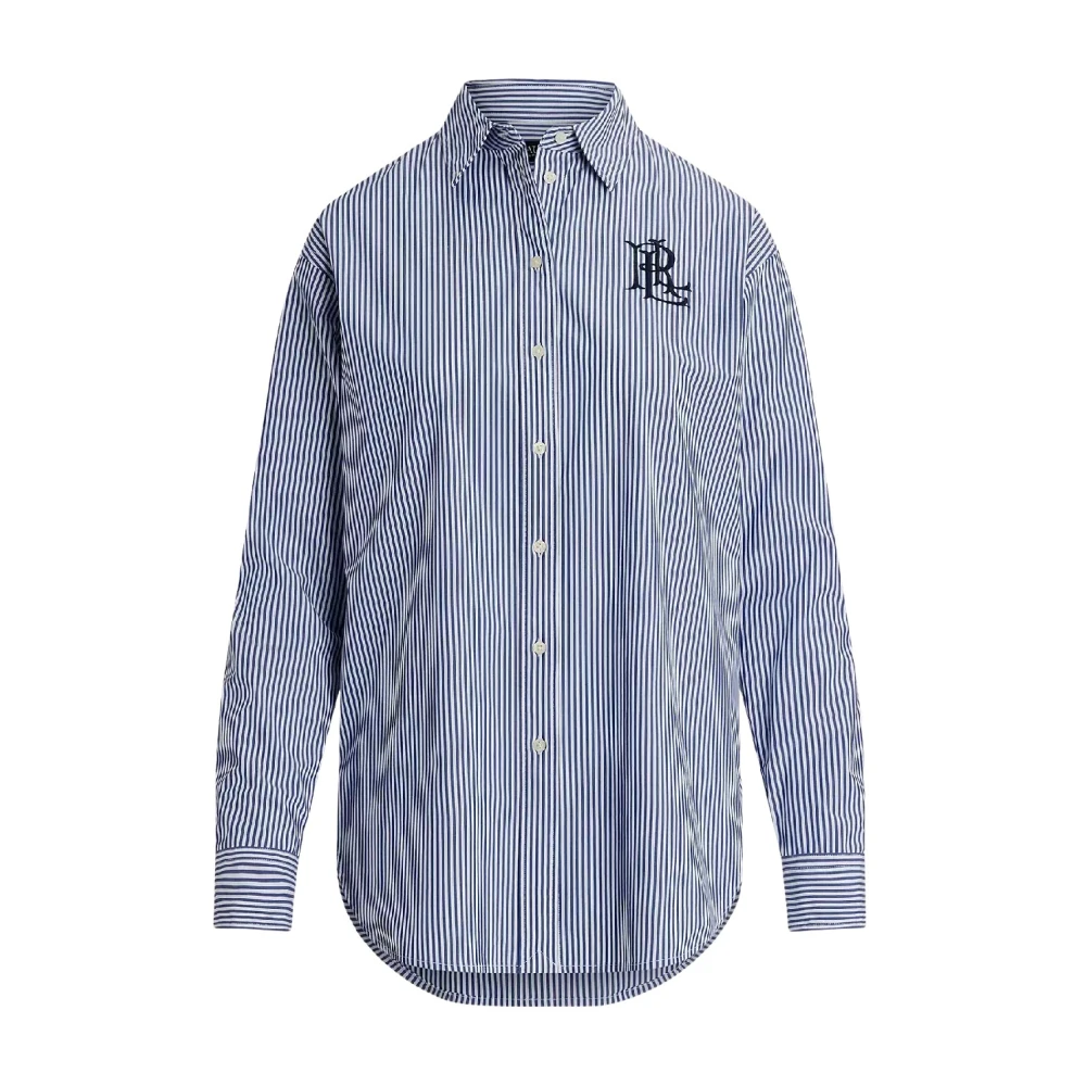 Ralph Lauren Gestreept Overhemd met Relaxte Pasvorm Blue Dames