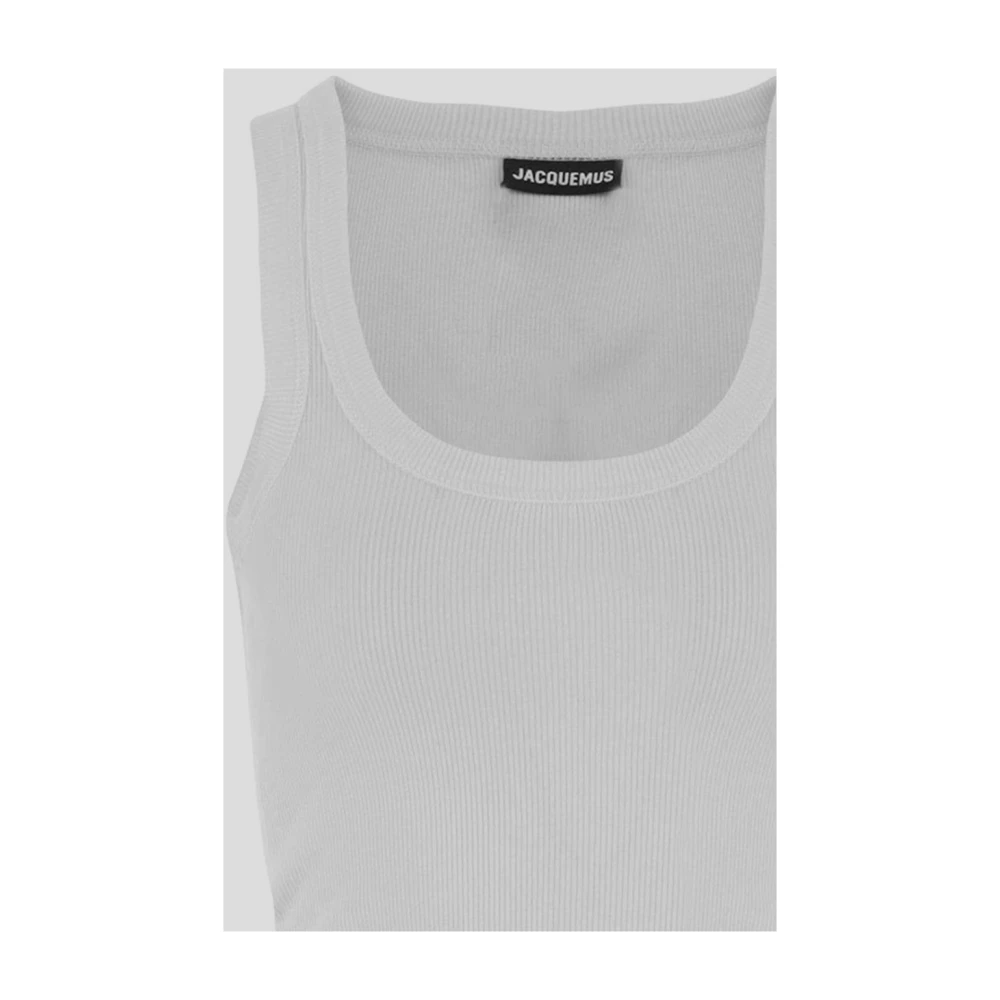 Jacquemus Gros Grain Katoenen Tanktop White Dames