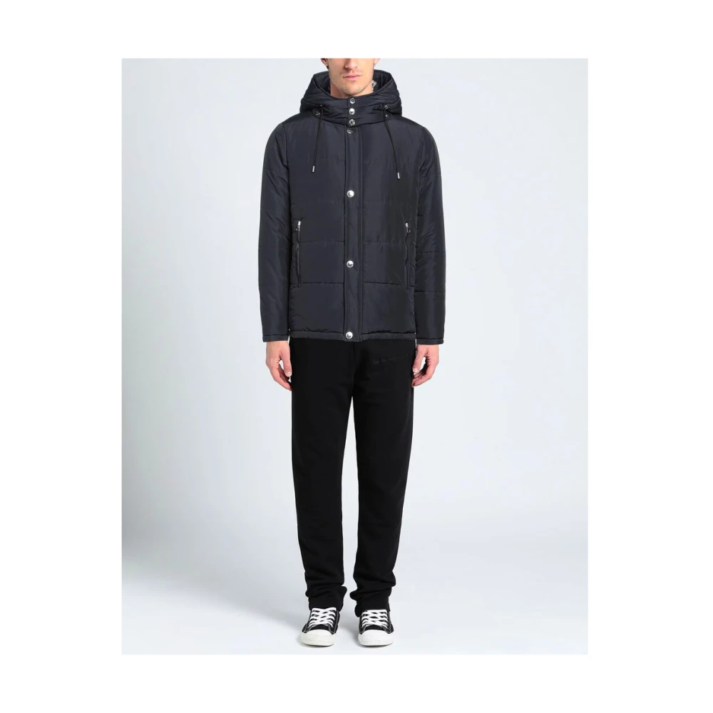 Aquascutum Blauwe Afneembare Hoodiejas met Tartan Patroon Blue Heren