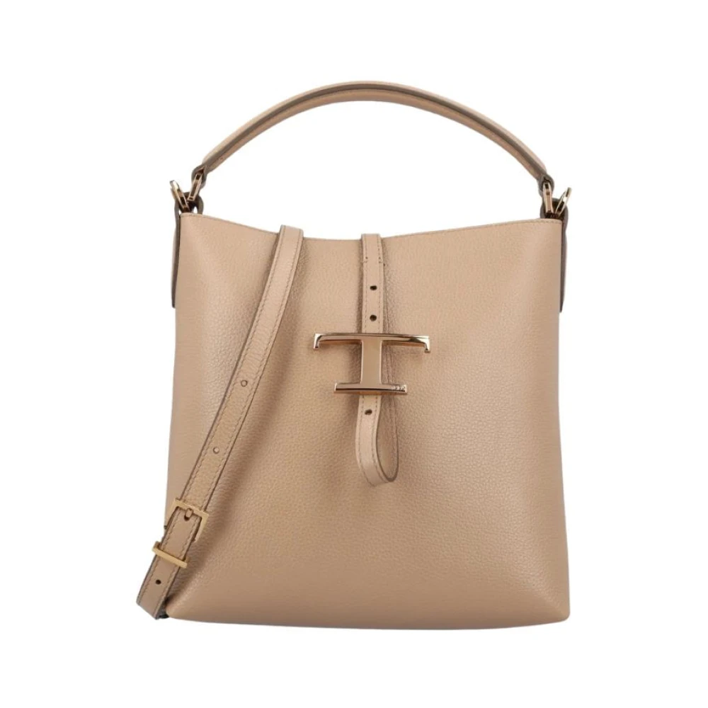 Tod's Brown T Timeless Mini Bucket Bag - Female - Handbags - One Size - Bags