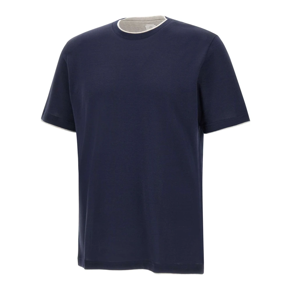 Eleventy Hombre Azul Camisetas, Talla: M