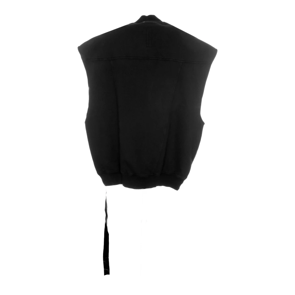 Rick Owens Flight Vest van jersey Black Heren