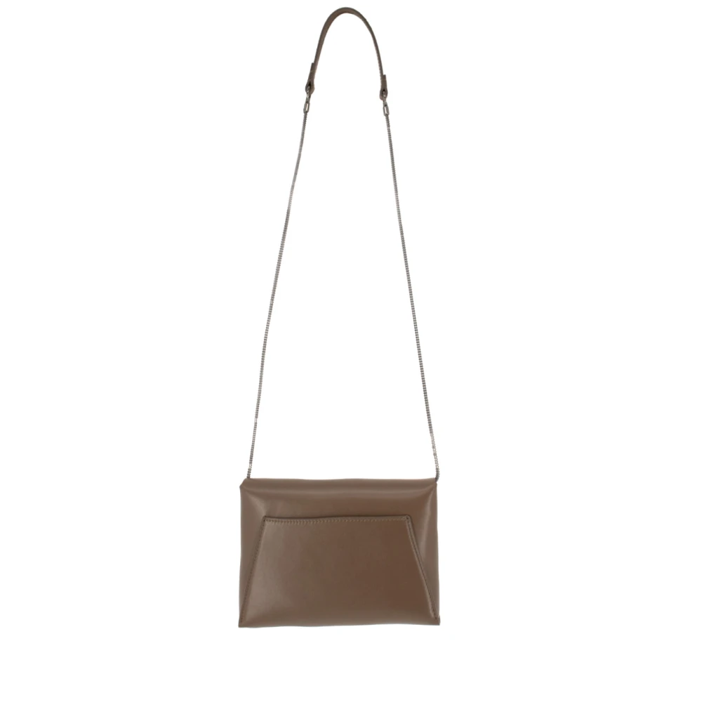 BRUNELLO CUCINELLI Envelop Leren Tas met Sieraden Riem Brown Dames