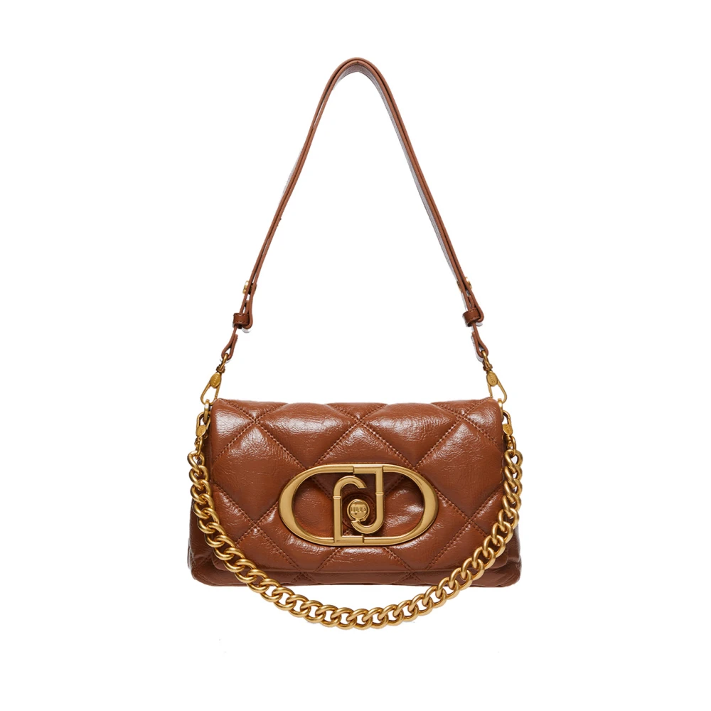 Liu Jo Bruine Schoudertas met Gouden Details Brown Dames