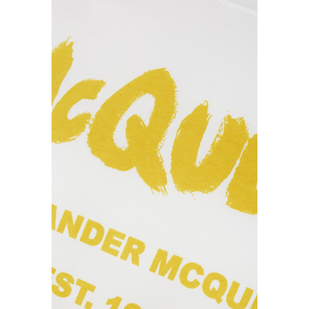 alexander mcqueen Stijlvolle Sweatshirt voor Mannen en Vrouwen White Heren