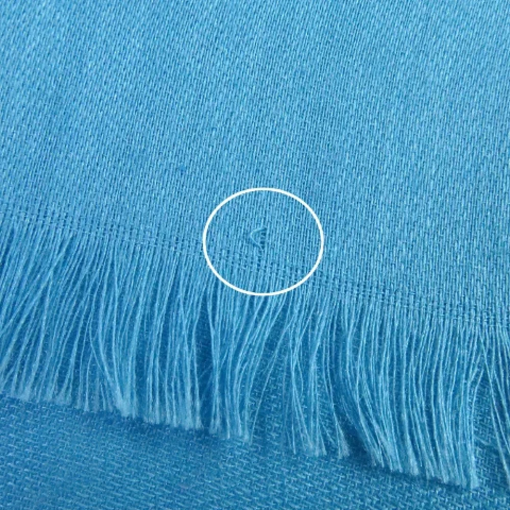 Loewe Pre-owned Canvas scarves Blue Dames