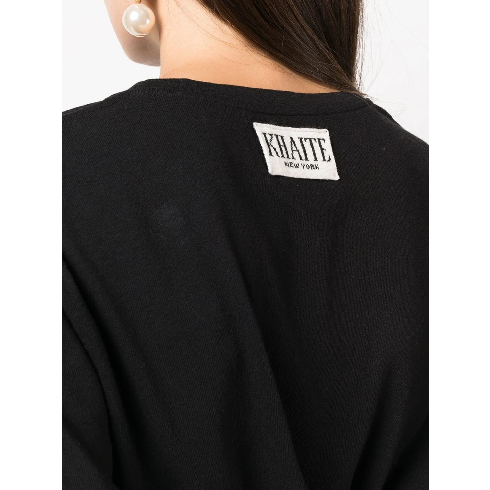 Khaite Zwarte korte mouwen T-shirt Black Dames