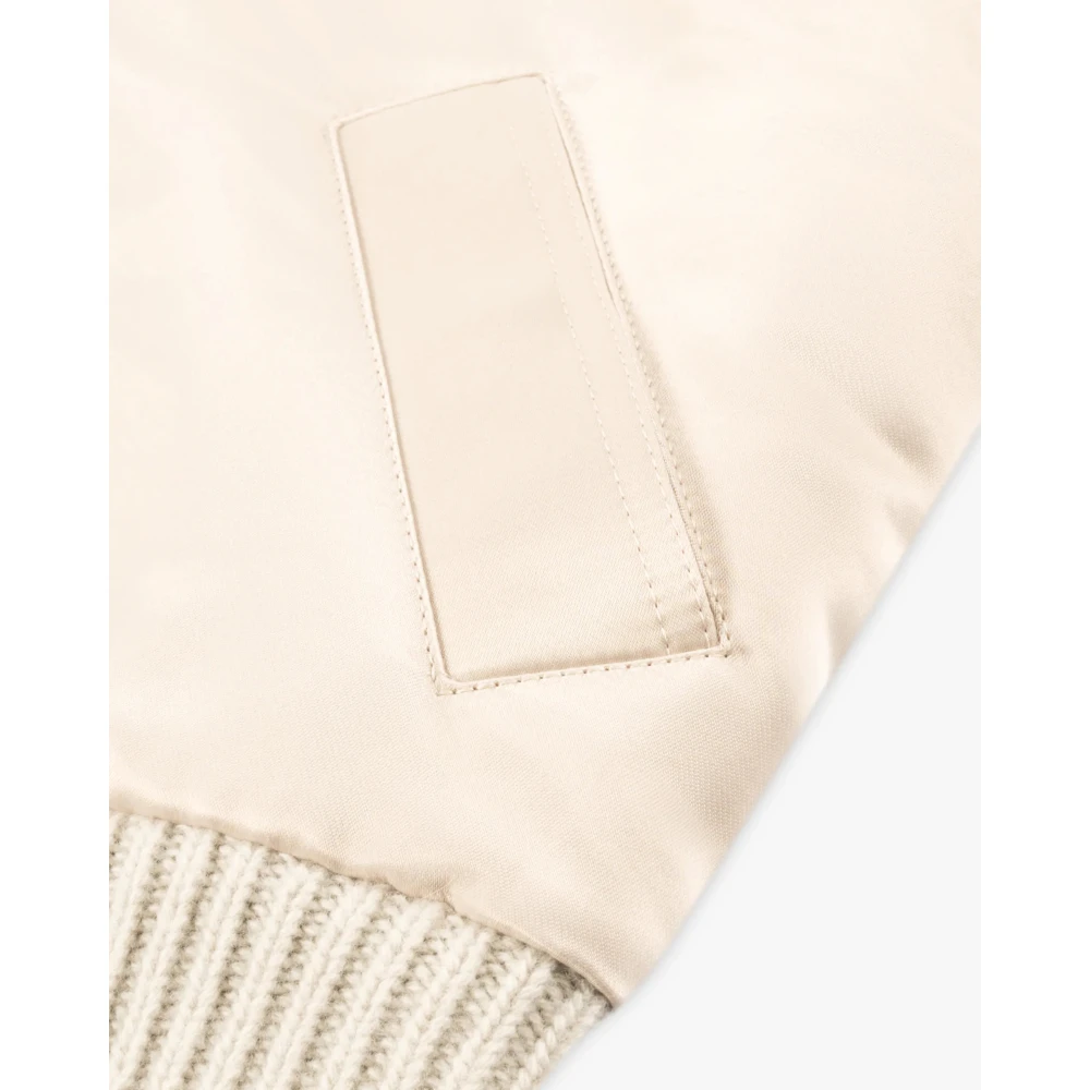 Giorgio Brato Nylon Bomberjack in Cord Beige Heren
