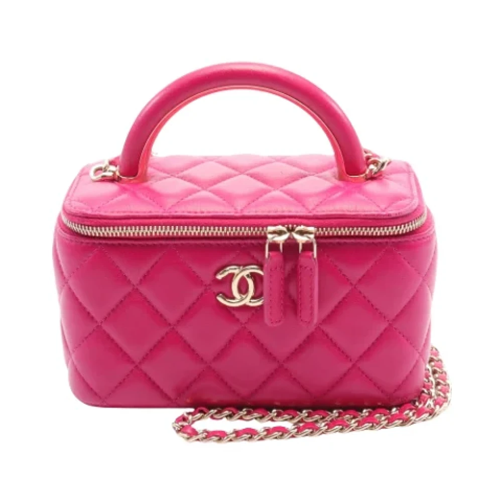 Chanel Vintage Pre-owned Leather chanel-bags Pink Dames