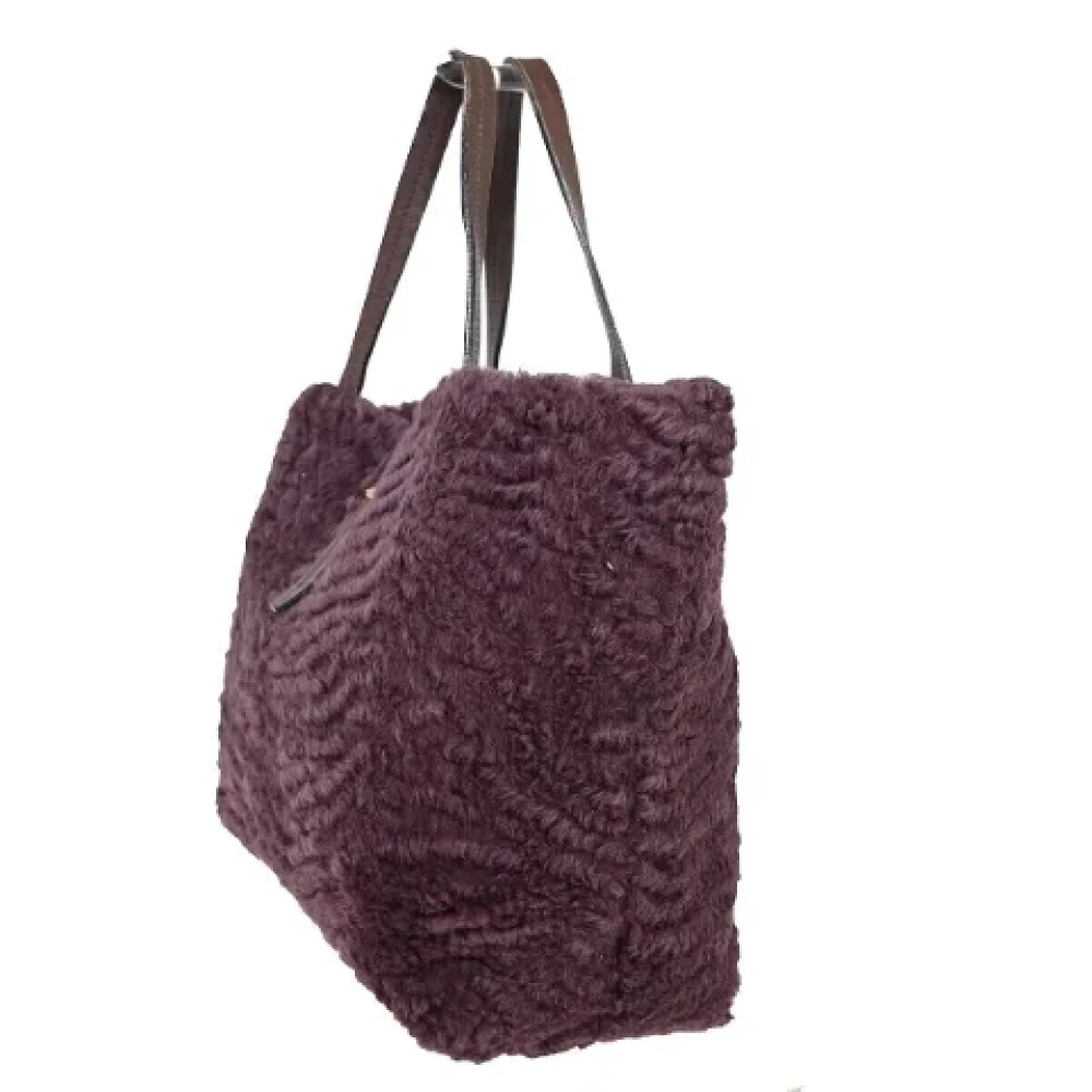 Salvatore Ferragamo Pre-owned Fur handbags Purple Dames