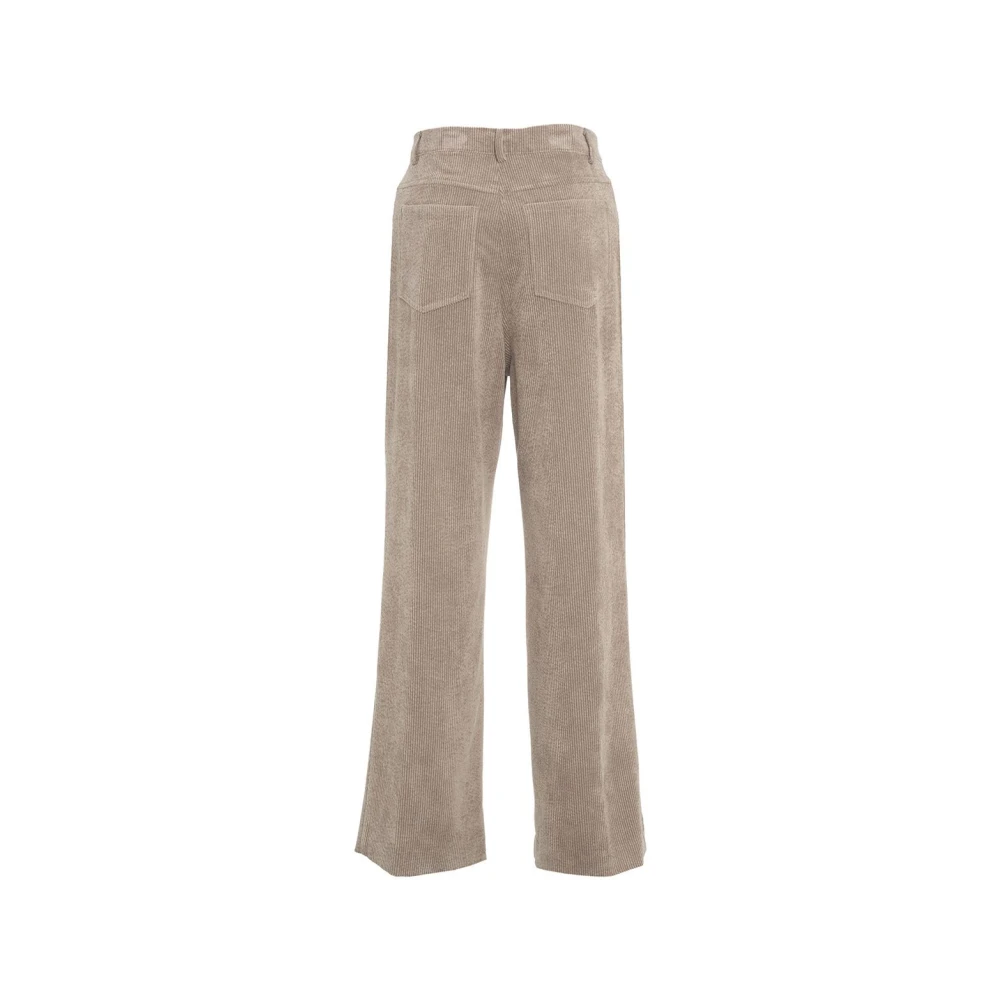 8pm Chique Beige Corduroy Broek Aw24 Beige Dames