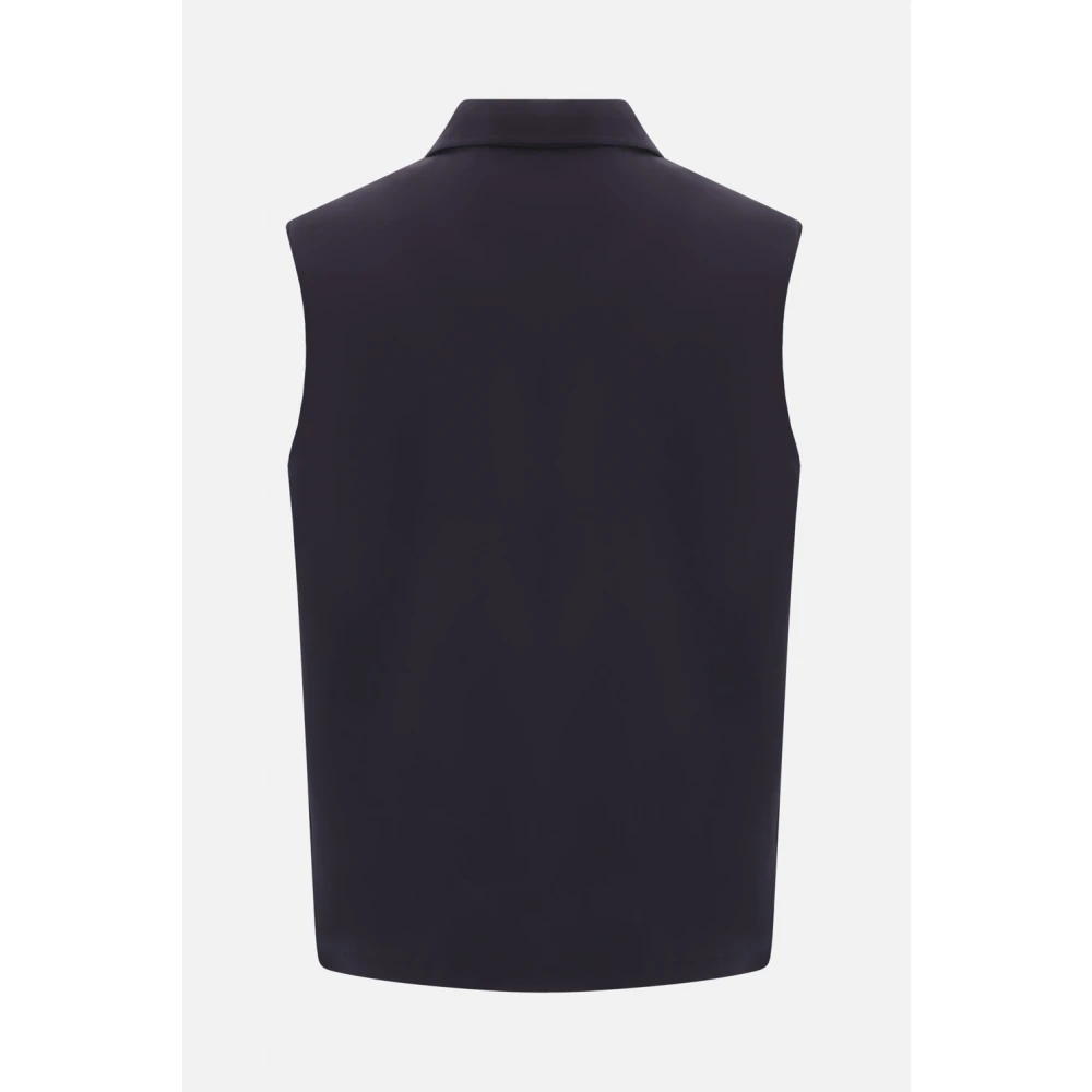 BRUNELLO CUCINELLI Blauwe Gewatteerde Jas met Overhemdkraag Blue Heren