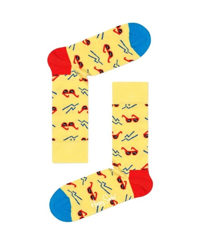 chaussettes-crew-en-coton-jaune-style-decontracte