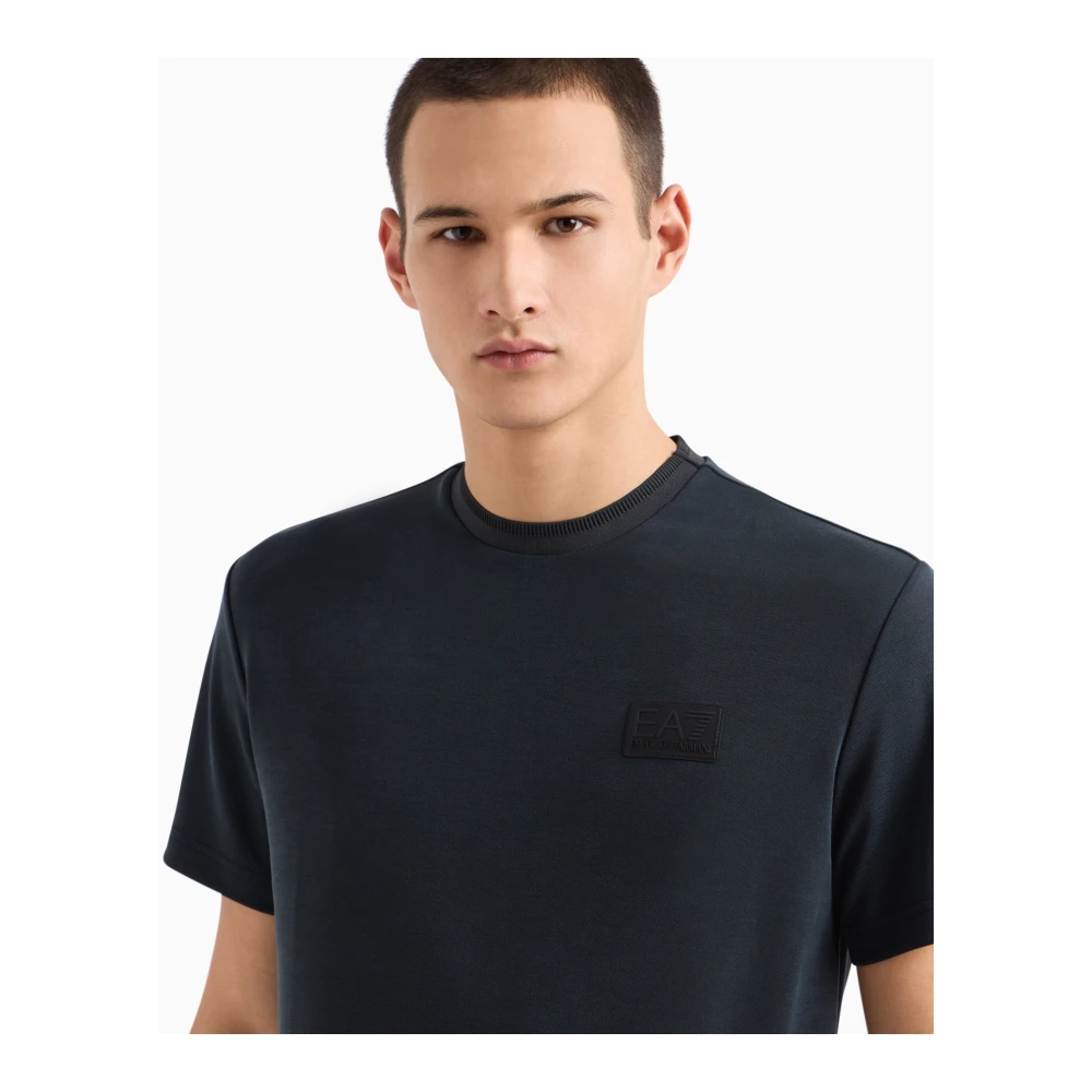 Emporio Armani EA7 Zwarte T-shirts en Polos Collectie Black Heren