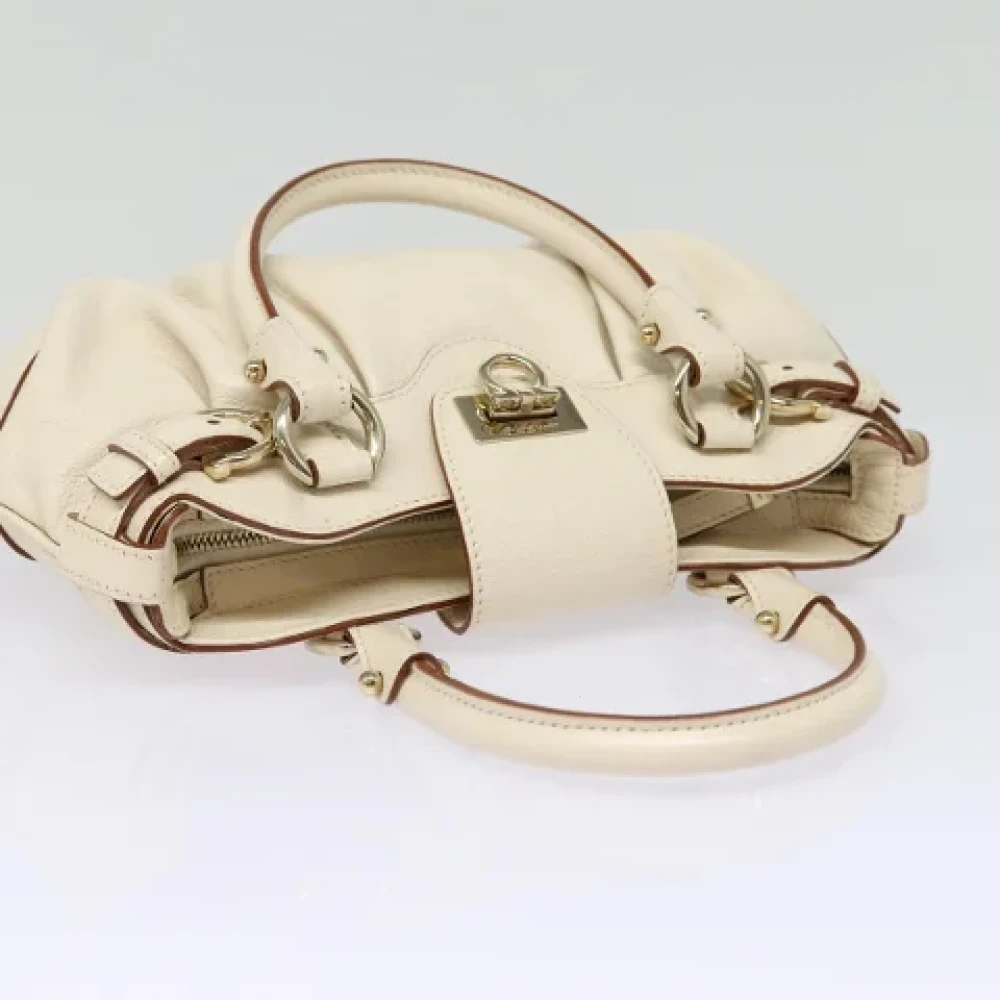 Salvatore Ferragamo Pre-owned Leather handbags White Dames