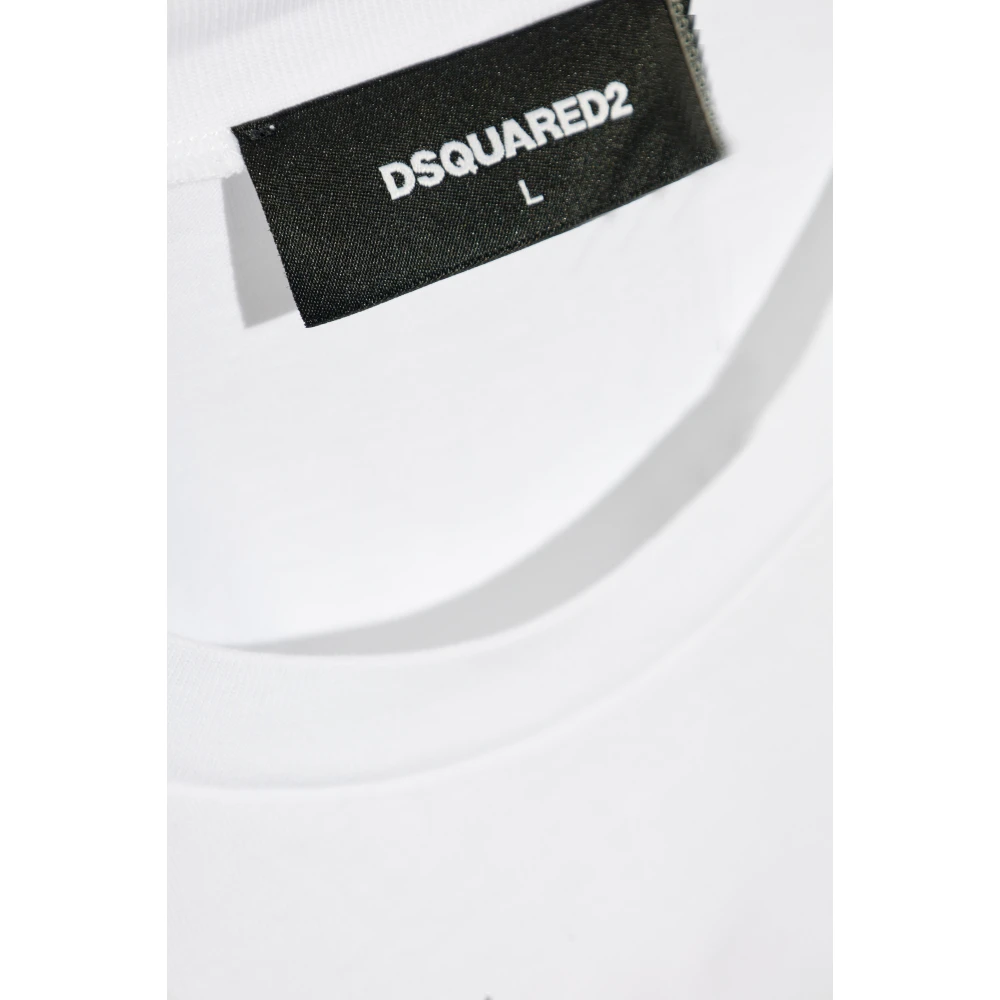Dsquared2 T-shirt met logo White Heren