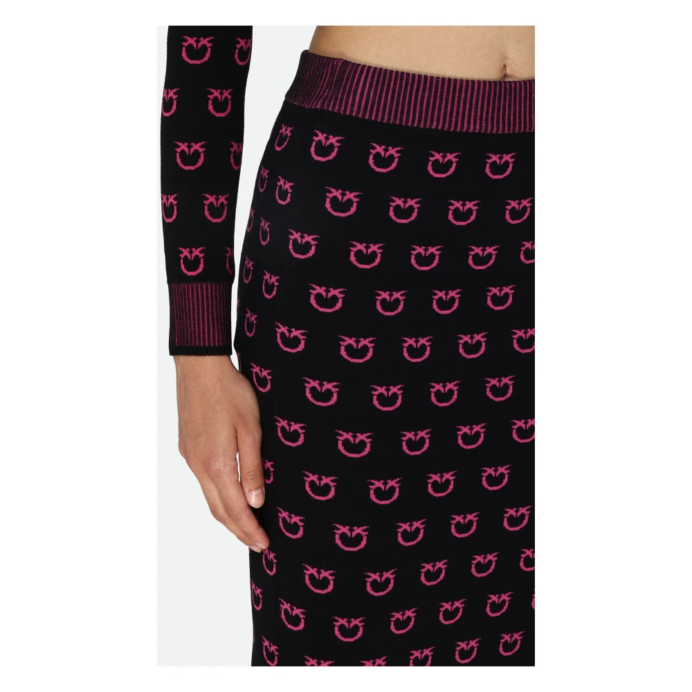 pinko Multicolor Logata Midi Rok Multicolor Dames