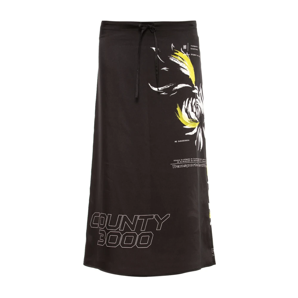 Marcelo Burlon Stijlvolle Zwarte Rok Black Dames
