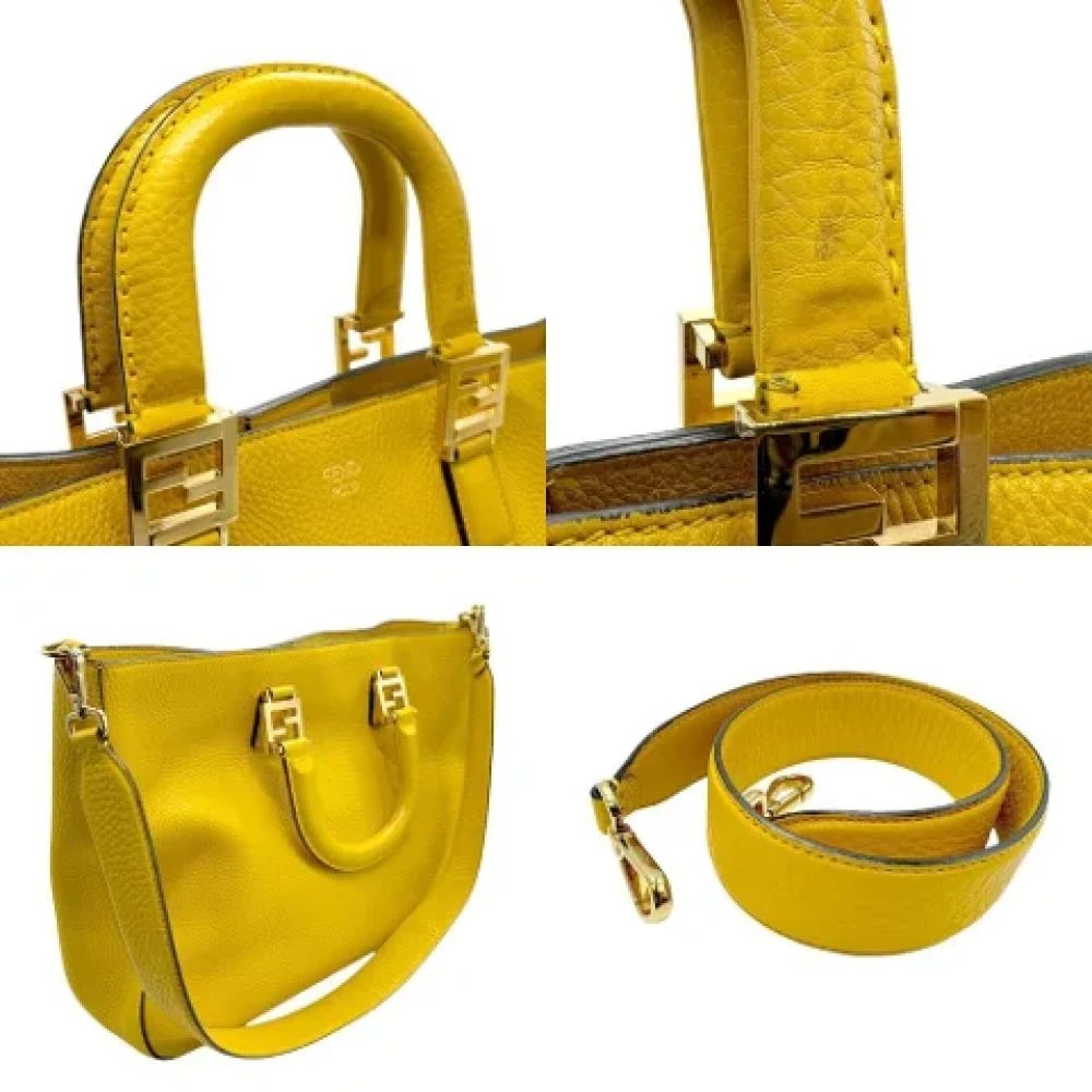 Fendi Vintage Pre-owned Leather fendi-bags Yellow Dames