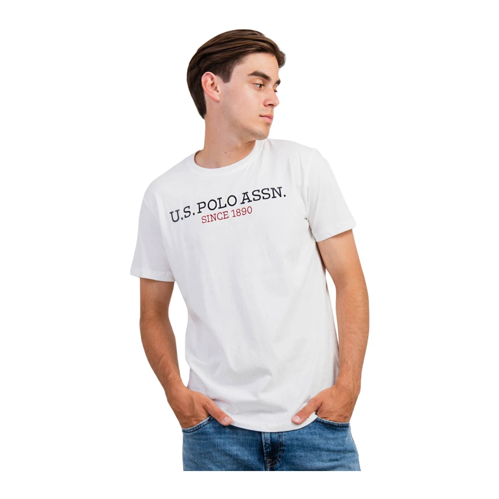 U.s. Polo Assn. Heren T-shirt 49351-P63B-101 Wit Regular Fit White Heren