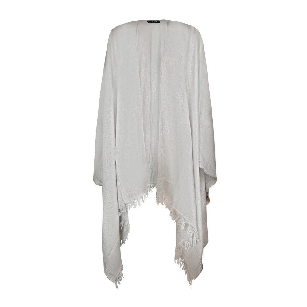 Fabiana Filippi Lurex Stof Cape Beige Dames
