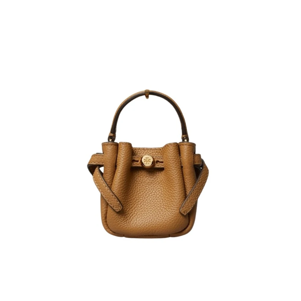 Tory Burch Women's Brown Keychains, One Size, Romy Bucket Bag Charm