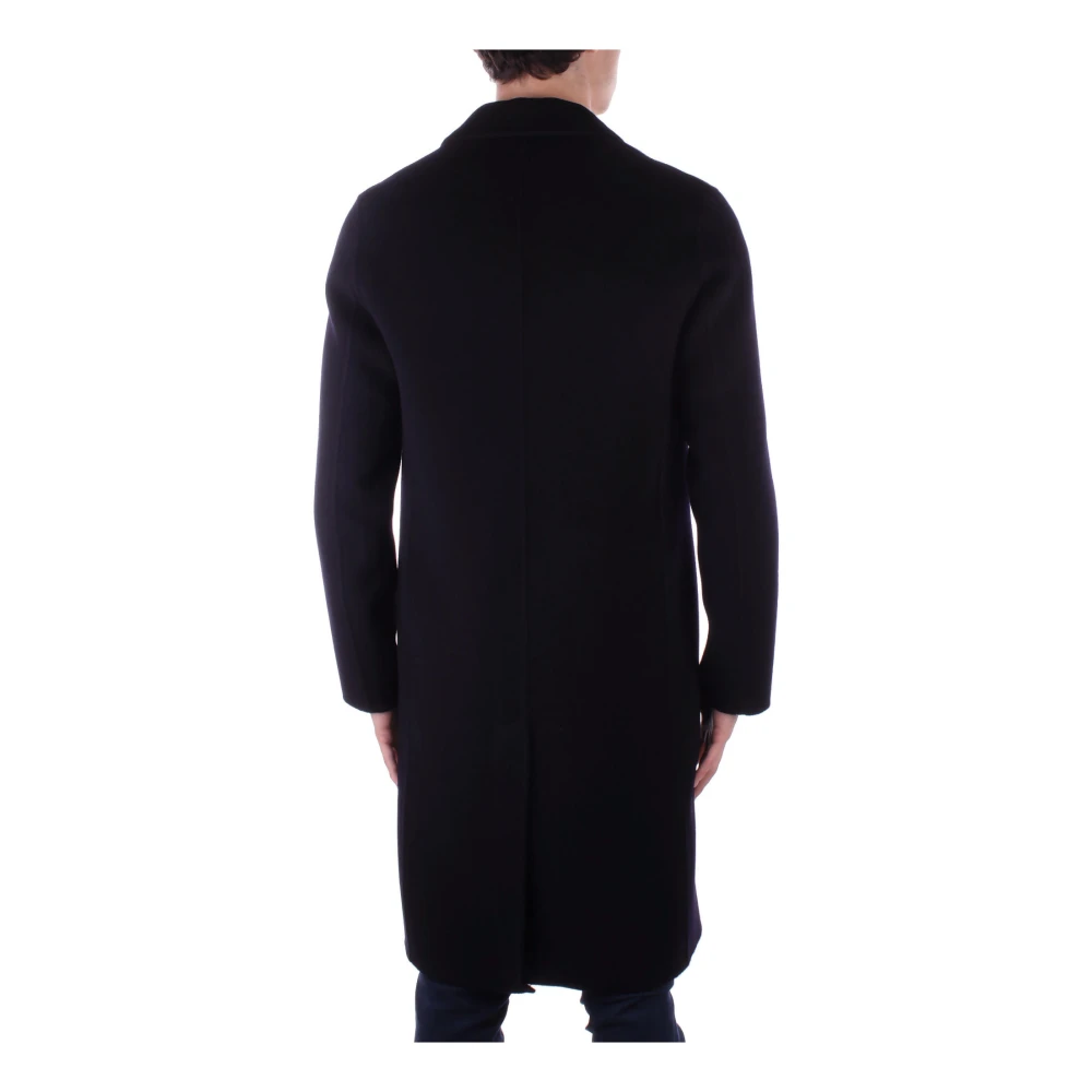 Alpha Studio Blauwe dubbelrijige jas Blue Heren
