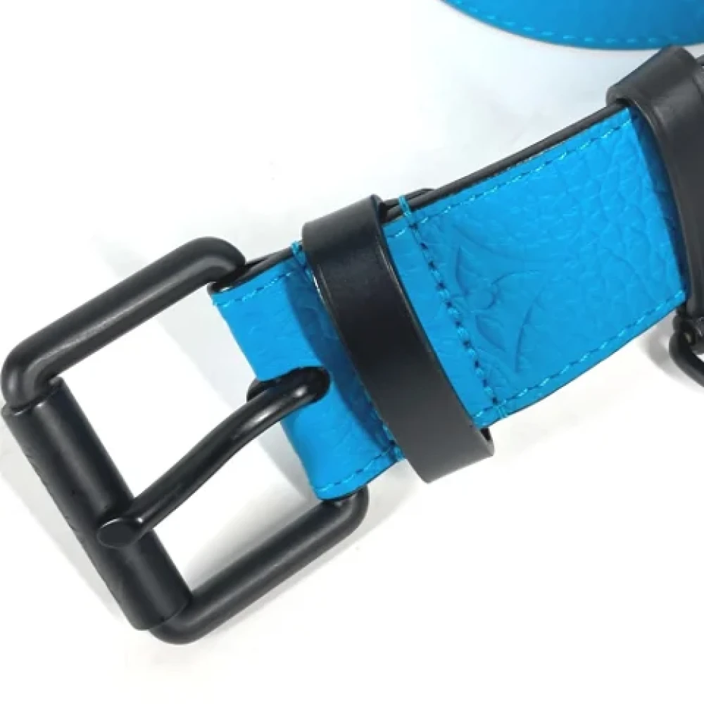 Louis Vuitton Vintage Pre-owned Leather belts Blue Dames