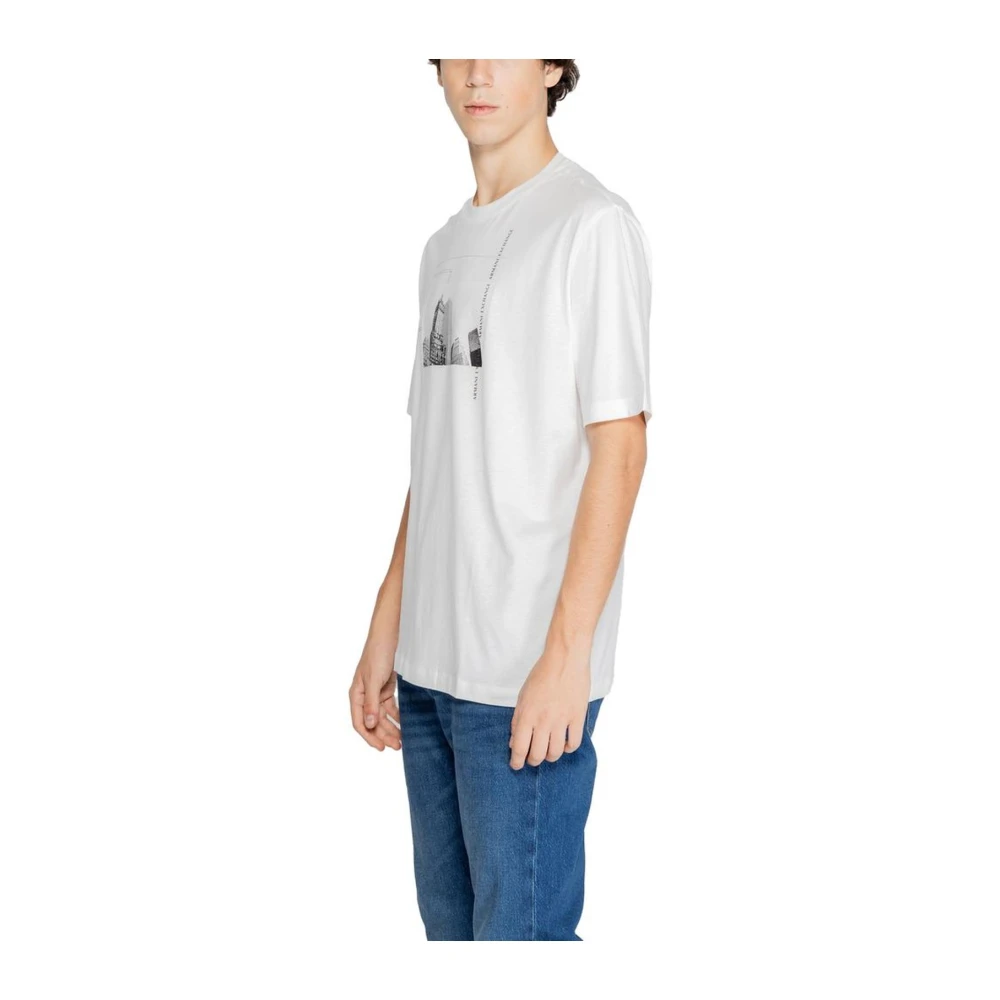 Armani Exchange Witte Katoenen Crewneck T-Shirt Collectie White Heren