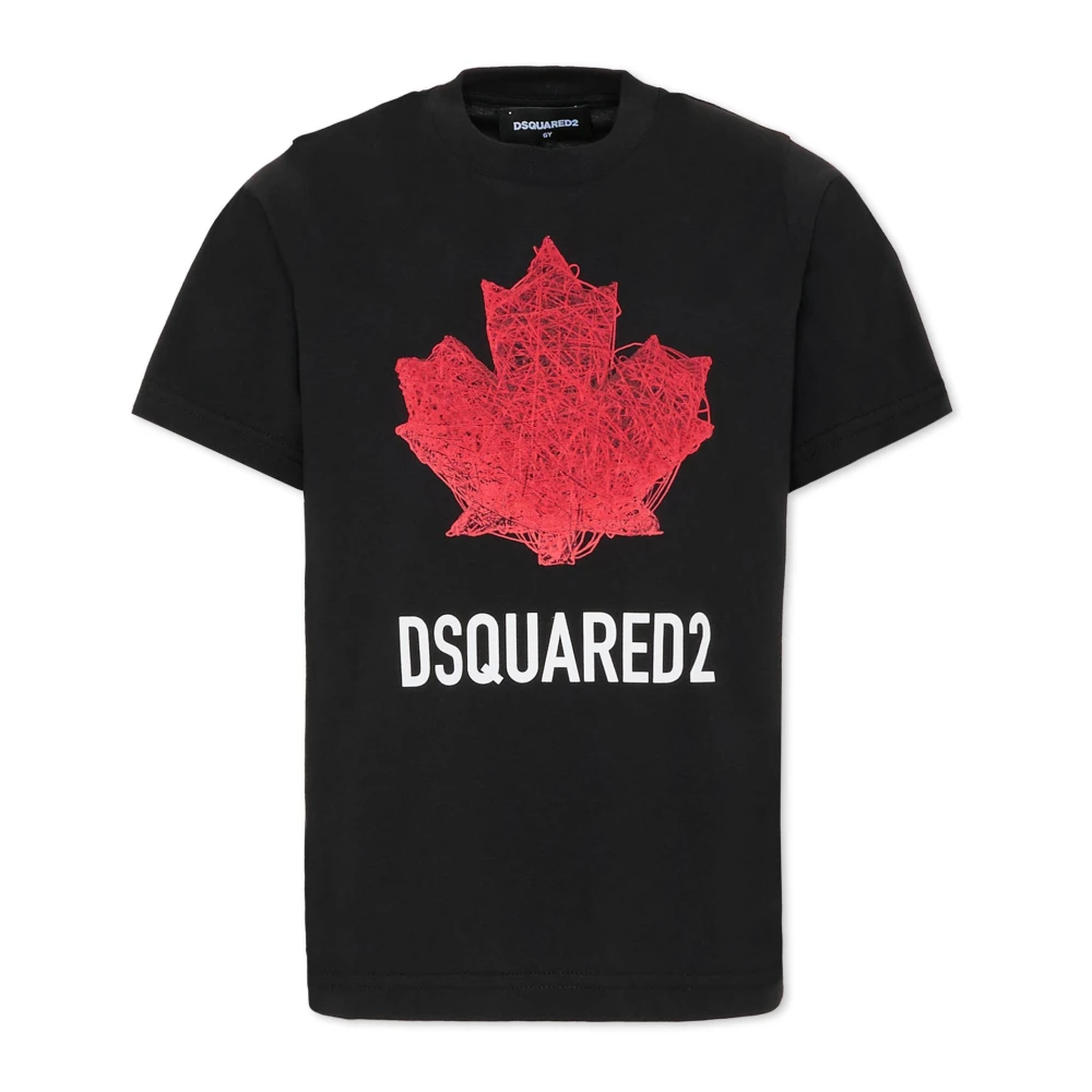 Dsquared2 Unisex Kids Black Short Sleeves T-Shirt - Kids Short Sleeve T-Shirts - 16 Y - Kids