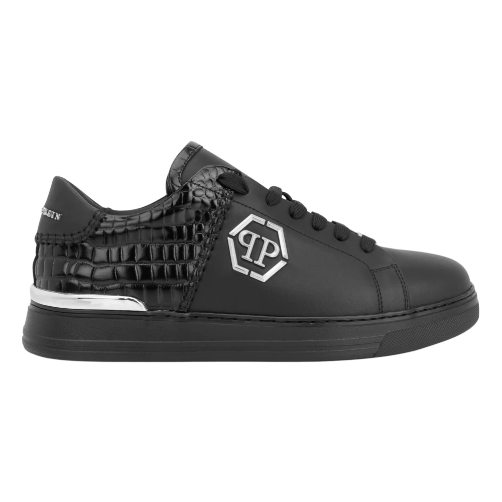 Philipp Plein Low-Top Sneakers Icon Cocco Mix unisex Schoenen Zwart
