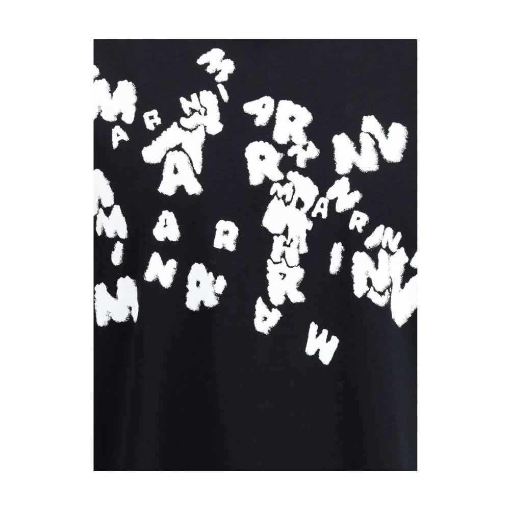 Marni Iconische Monogram Print T-Shirt Black Heren