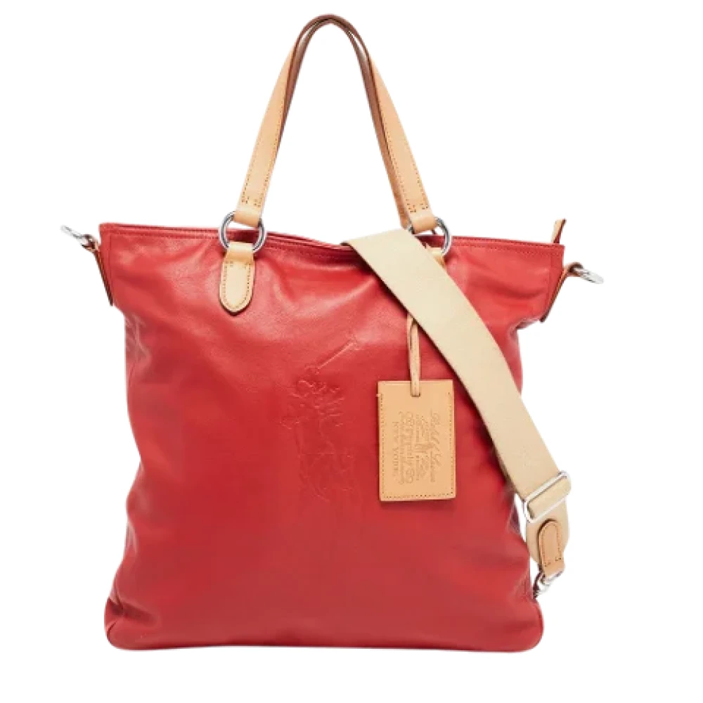 Ralph Lauren Pre-owned Leather shoulder-bags Red Dames