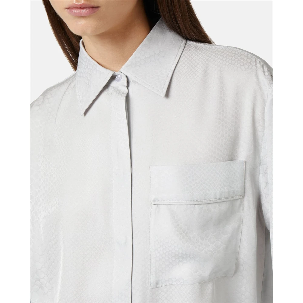 Iceberg Viscose shirt met slangenontwerp Gray Dames